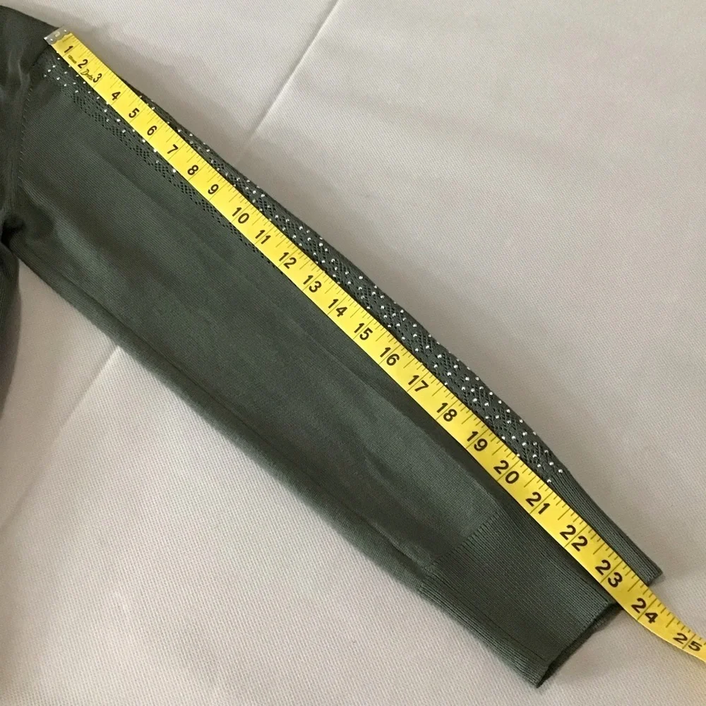 Woman’s Olive Open Front Cardigan - Picture 7 of 8